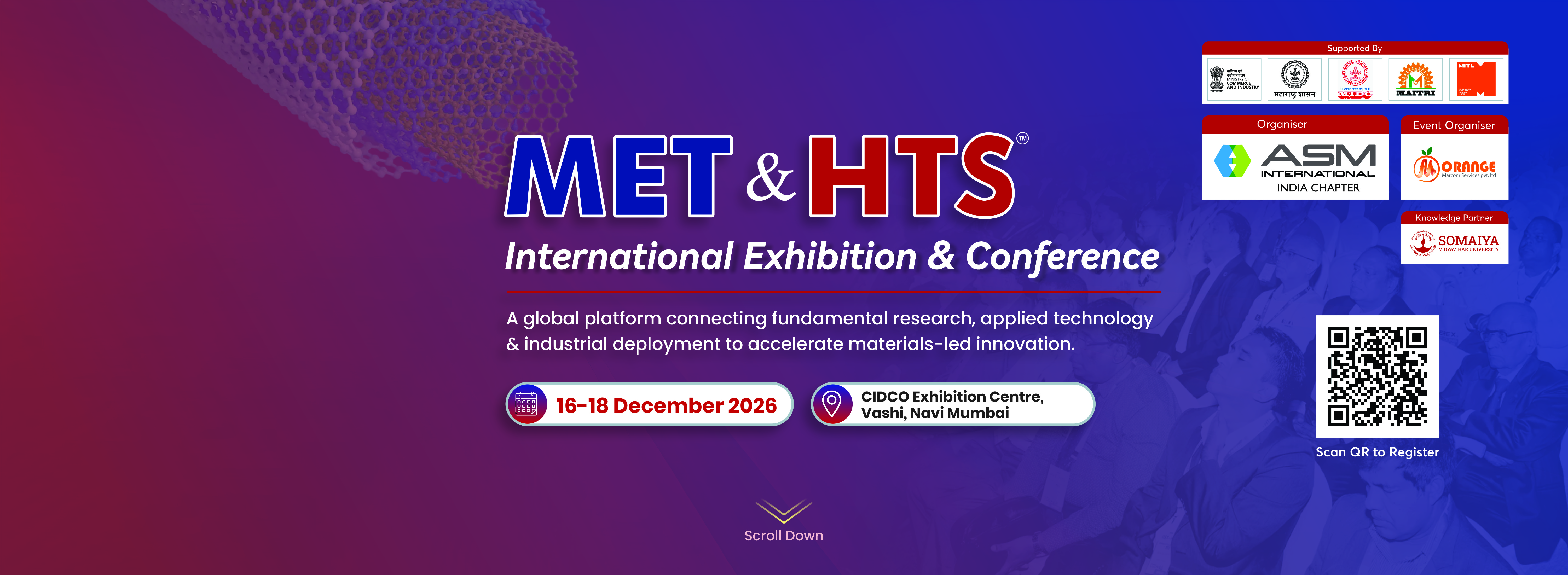MET & HTS 2026 international exhibition and conference, 16–18 December at CIDCO Exhibition Centre in Navi Mumbai